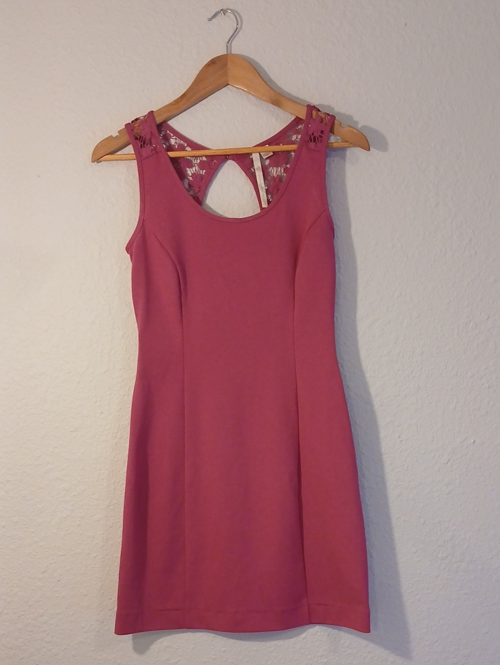 LC Lauren Conrad Dusty Rose Lace-Back Sheath Dress